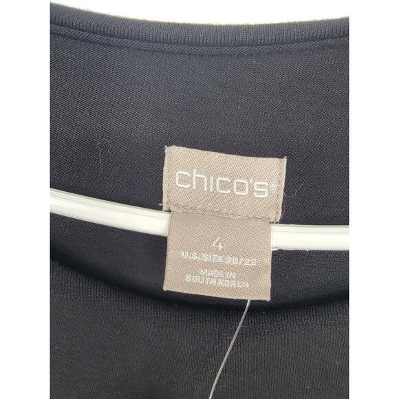 Chico's Size 4 Maxi Dress Black Sleeveless Knit NWT - Picture 3 of 6